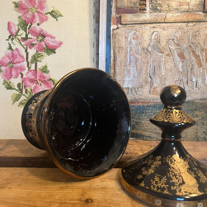 Vintage Greek Motif Candy Storage Dish ( online purchase only)