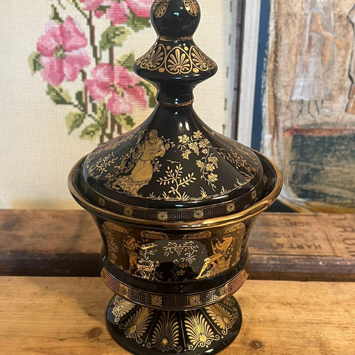 Vintage Greek Motif Candy Storage Dish ( online purchase only)