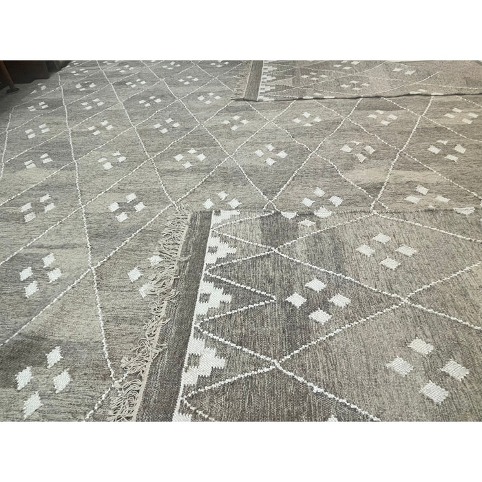 Vintage Grey and White Rug