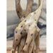 Vintage Hand Carved Giraffe Wooden Sculpture