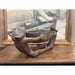 Vintage Hand Carved Wooden Bowl With Figurines.
