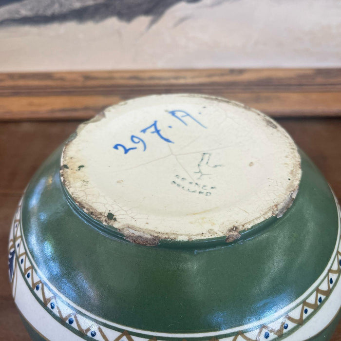 Vintage Hand Painted Ceramic Pot. Imported From Holland.
