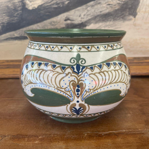Vintage Hand Painted Ceramic Pot. Imported From Holland.