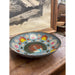 Vintage Hand Painted Raised Bowl with Ornate Peacock Motif