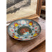 Vintage Hand Painted Raised Bowl with Ornate Peacock Motif