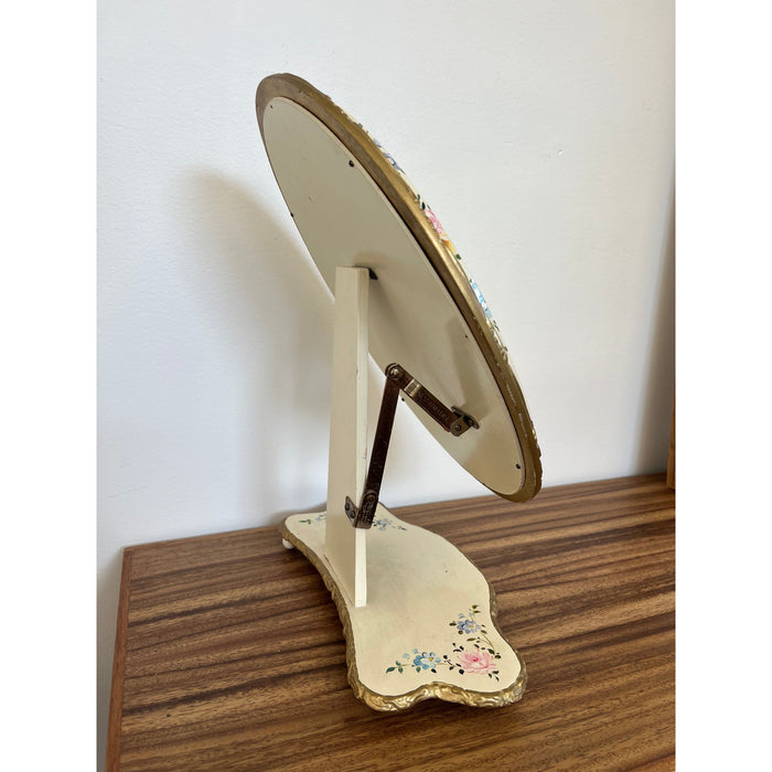 Vintage Hand Painted Vanity Mirror French Provincial Style