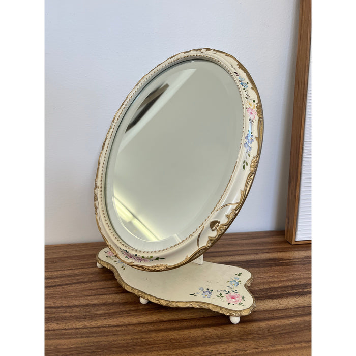Vintage Hand Painted Vanity Mirror French Provincial Style