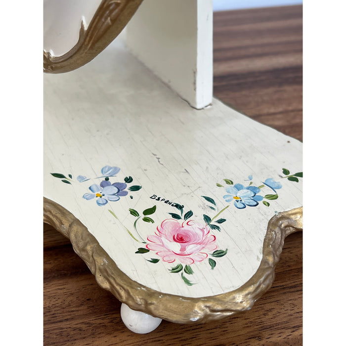 Vintage Hand Painted Vanity Mirror French Provincial Style