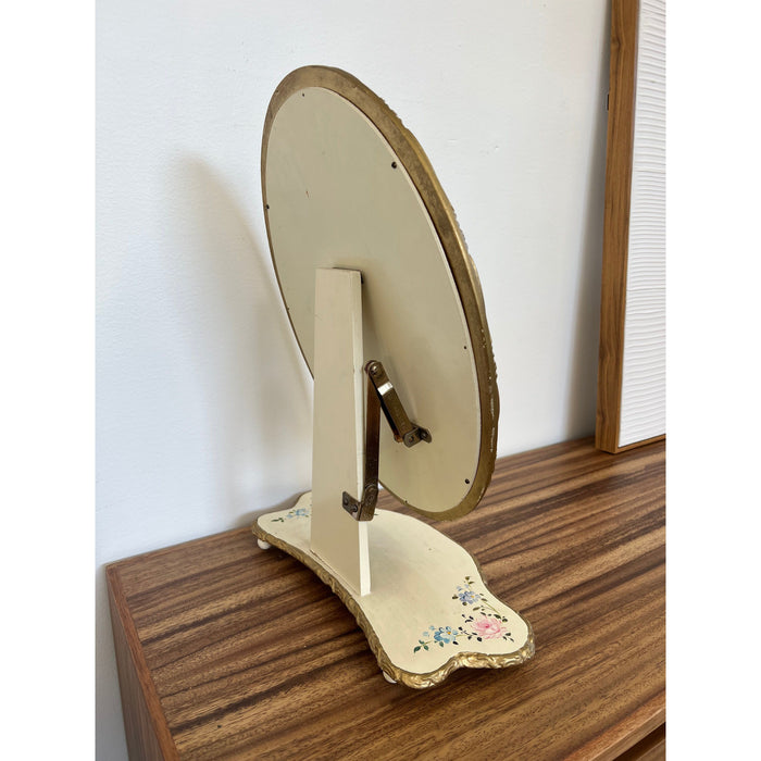 Vintage Hand Painted Vanity Mirror French Provincial Style