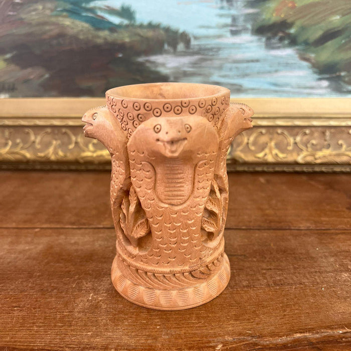 Vintage Hand carved Table/Desk Organizer. India Import.