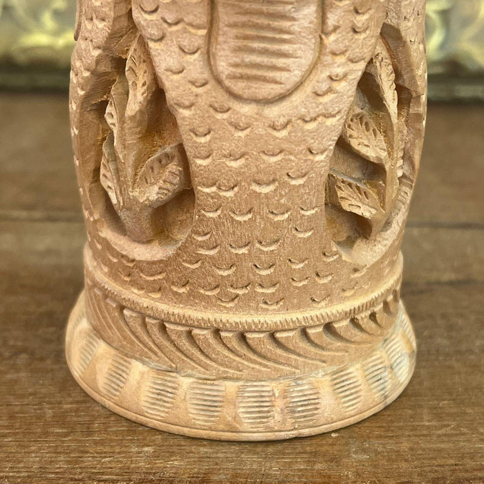 Vintage Hand carved Table/Desk Organizer. India Import.