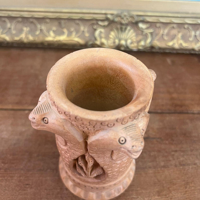 Vintage Hand carved Table/Desk Organizer. India Import.