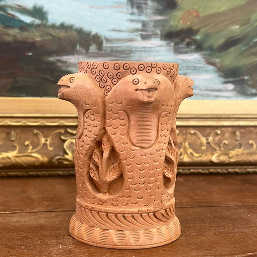 Vintage Hand carved Table/Desk Organizer. India Import.