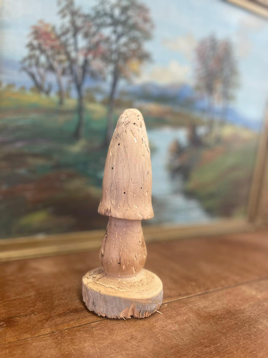 Vintage Hand carved Wooden Mushroom