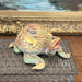 Vintage Hand carved and hand painted wooden Turtle Figurine.