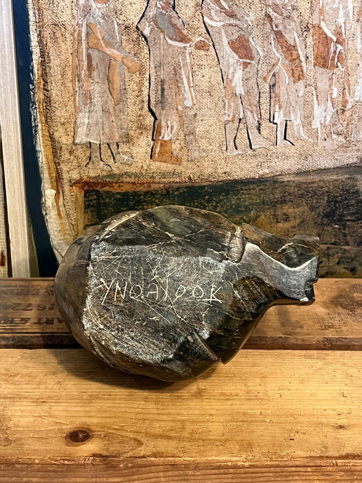 Vintage Handcarved Signed Inuit Style Sculpture possible soapstone