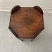 Vintage Handmade Carved Wood Petite Side Table.