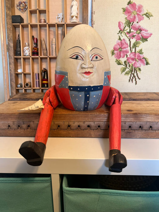Vintage Handmade Humpty Dumpty Wooden Shelf Decor (0nline purchase only)