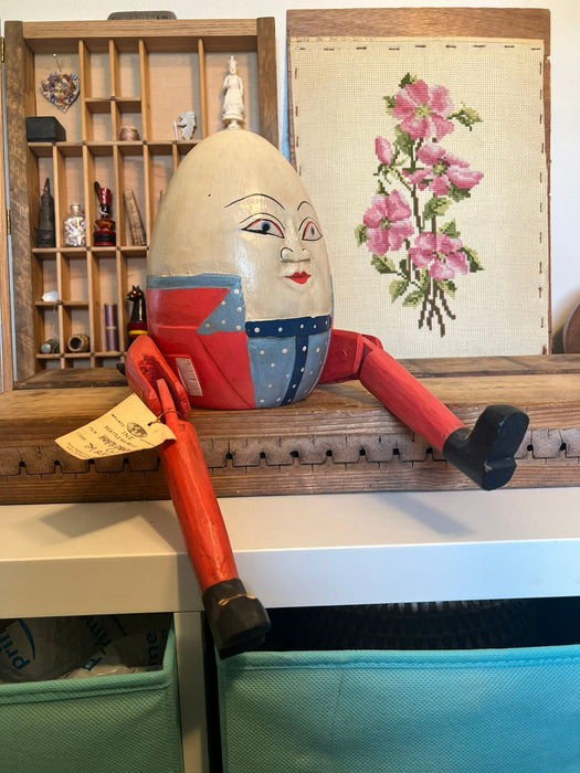 Vintage Handmade Humpty Dumpty Wooden Shelf Decor (0nline purchase only)