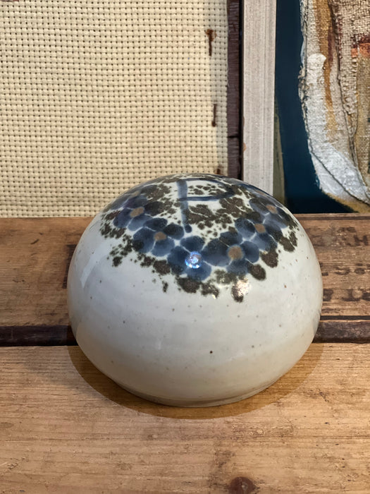 Vintage Handmade mid Century Modern style Paper weight sculpture with floral motif.