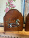 Vintage Handpainted Duck Motif Bookends