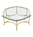 Vintage Hollywood Regency Labarge Brass and Glass Coffee Table (Available for Online Purchase Only)