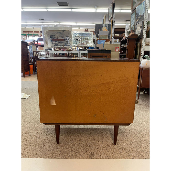 Vintage Imported Mid Century Danish Modern Rosewood Toned Cabinet.