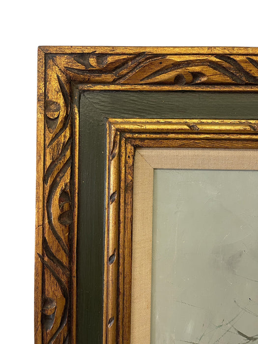 Vintage Impressionist Landscape Likely OilPainting with Ornate Frame