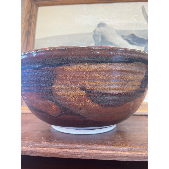Vintage Large Glazed Ceramic Bowl