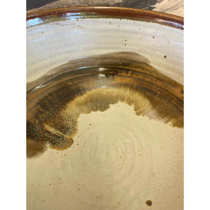 Vintage Large Glazed Ceramic Bowl