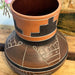 Vintage Leopoldo de Mexico Aztec Mayan Red Clay pottery folk art Vase ( Available by Online Purchase Only)