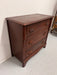 Vintage Mahogany Wood Dresser 3-Dovetailed Drawers with Solid Wood Ornate Pine Cone Handle Design