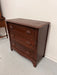 Vintage Mahogany Wood Dresser 3-Dovetailed Drawers with Solid Wood Ornate Pine Cone Handle Design