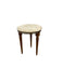 Vintage Marble Top Side Table Stand with Brass Finished Trim and Fluted Tapered Legs