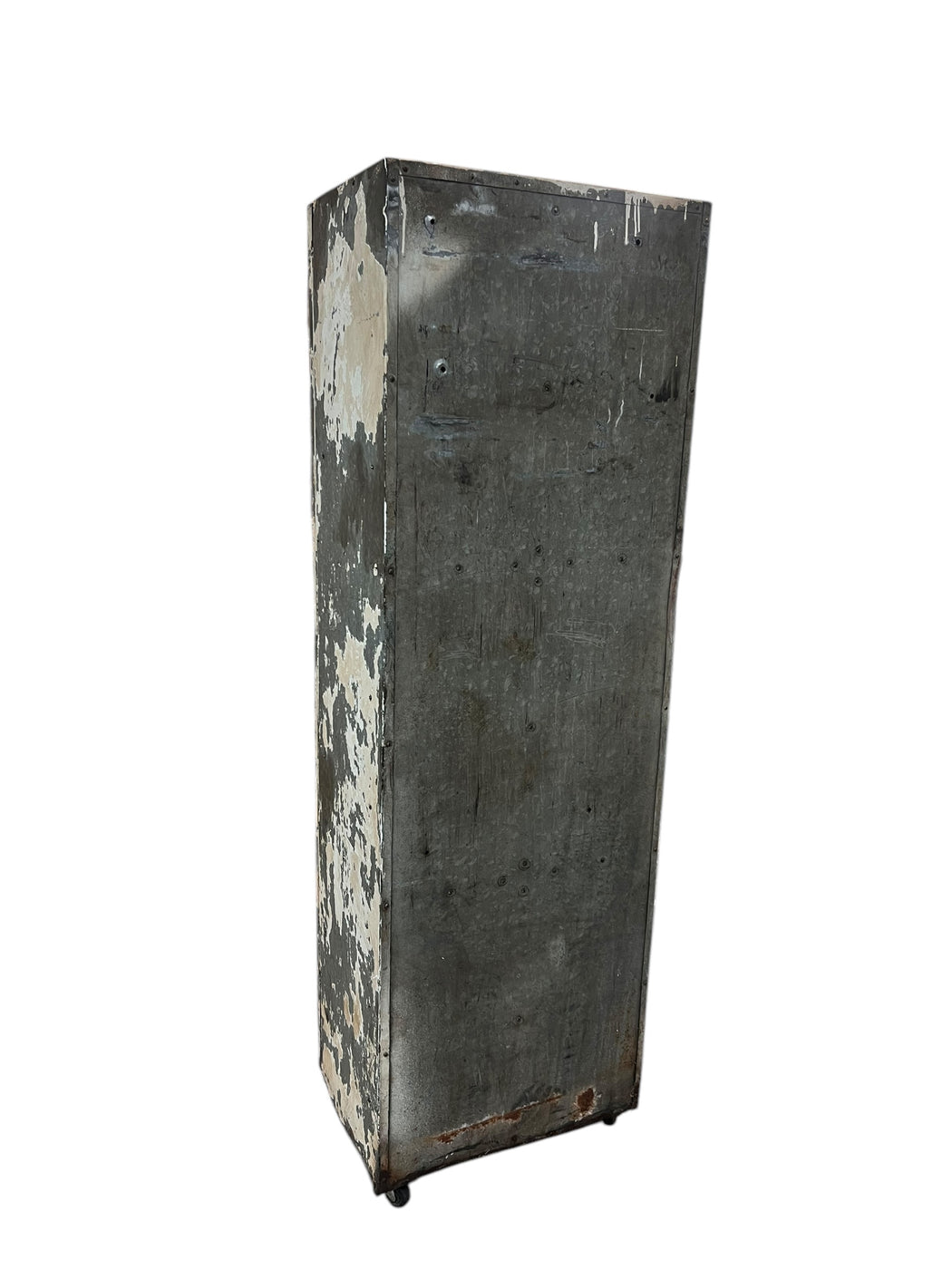 Vintage Metal Locker Cabinet 6 Lockers Fixed Shelves Latching Door on ...