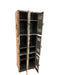 Vintage Metal Locker Cabinet 6 Lockers Fixed Shelves Latching Door on Casters (Available by online purchase only)