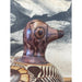 Vintage Mexican Tonala Floral Duck Shaped Pitcher and Cup