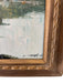 Vintage Mid-Century Impressionist Likely Oil Painting of Autumn Landscape with Lake and Birch Trees