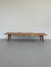 Vintage Mid-Century Live Edge Wood Bench with Tapered Legs