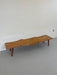 Vintage Mid-Century Live Edge Wood Bench with Tapered Legs