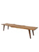 Vintage Mid-Century Live Edge Wood Bench with Tapered Legs