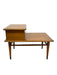 Vintage Mid-Century Modern 1-Drawer Walnut End Table by Lane with Wood Inlay and Tapered Legs