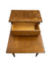 Vintage Mid-Century Modern 1-Drawer Walnut End Table by Lane with Wood Inlay and Tapered Legs