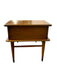 Vintage Mid-Century Modern 1-Drawer Walnut End Table by Lane with Wood Inlay and Tapered Legs