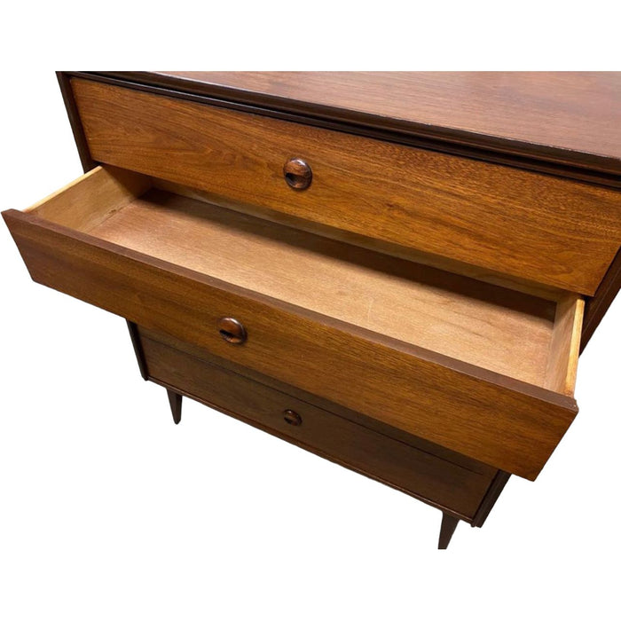 Vintage Mid Century Modern 4 Drawer Dresser Dovetail Drawers by Bassett