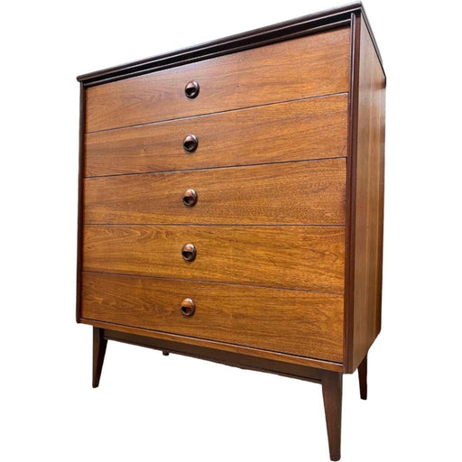 Vintage Mid Century Modern 4 Drawer Dresser Dovetail Drawers by Bassett