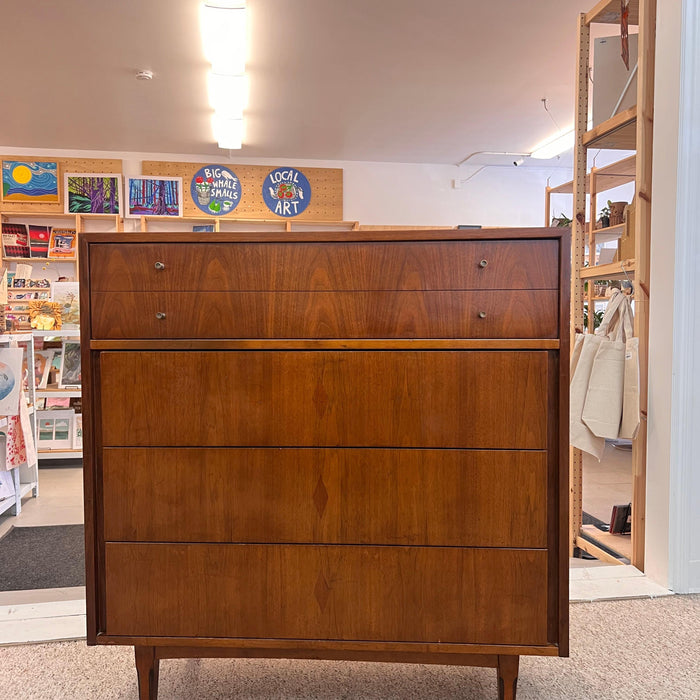 Vintage Mid Century Modern 4 Drawer Dresser Dovetailed Drawers