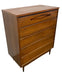 Vintage Mid Century Modern 5-Drawer Dresser with Sculpted Pulls and Dovetail Joinery