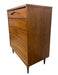 Vintage Mid Century Modern 5-Drawer Dresser with Sculpted Pulls and Dovetail Joinery