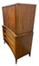 Vintage Mid Century Modern 5 Drawer Highboy Dresser with Sculpted Drawer Fronts